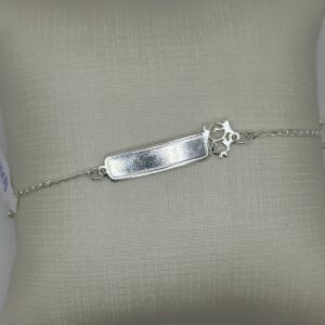 15336529913-img-1785-3.jpg Pulseira em Prata 925 Infantil Menina Plaquinha