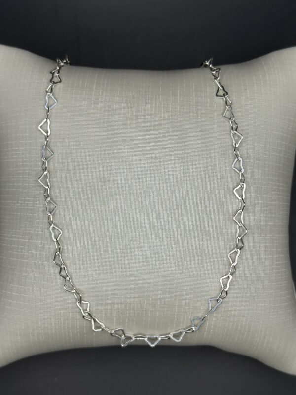 Colar  em Prata 925 Elos Coração Triângular