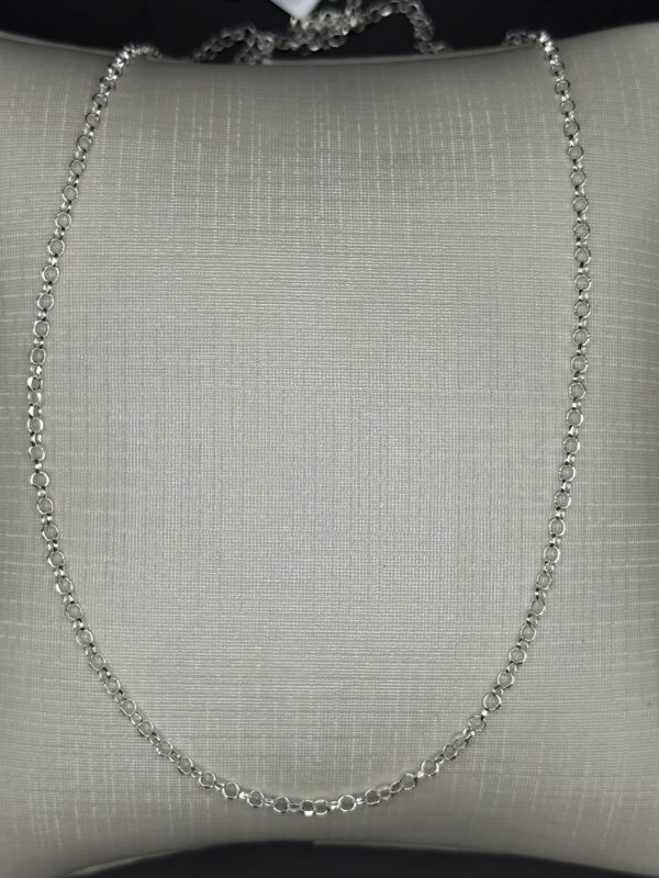 Colar Corrente em Prata 925 Mini Elos Redondo