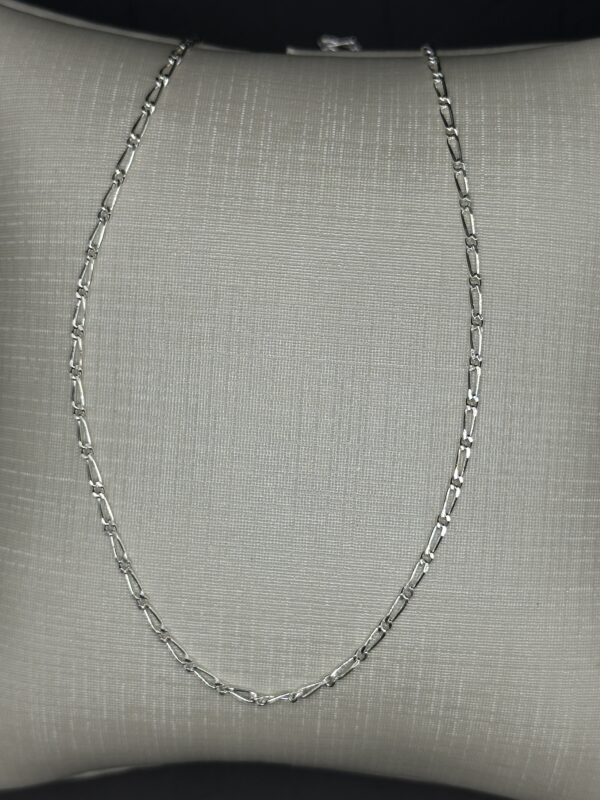 Colar Corrente em Prata 925 Mini Elos Quadrados