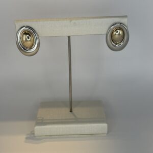 Brinco Banhado a Ouro/Ródio Oval