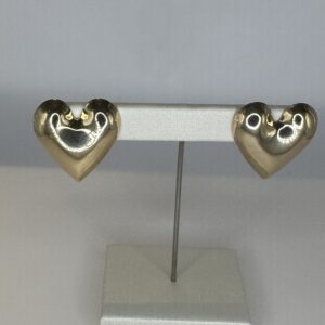 Brinco Banhado a Ouro Coração Chapado