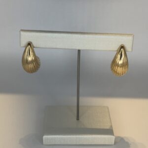 Brinco Banhado a Ouro  Gota Texturizado