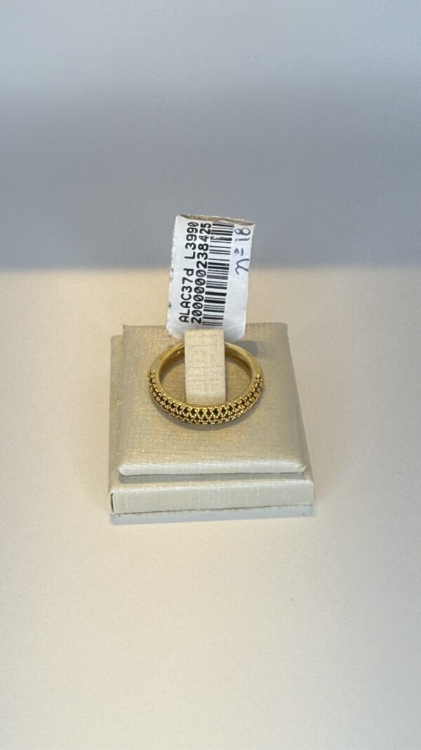 Anel Banhado a Ouro  Pedrinhas Negras