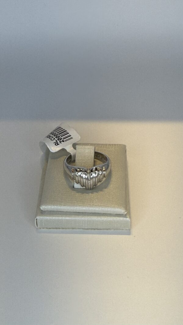 Anel Banhado a Ródio Coração Croinssant