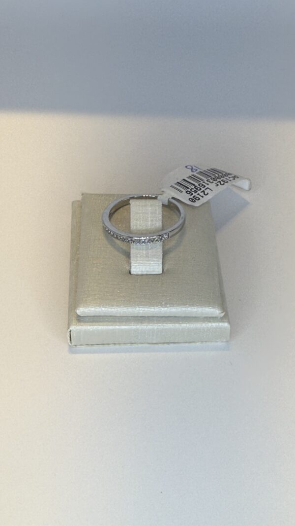 Anel Banhado a Ródio Zircônia Pequena