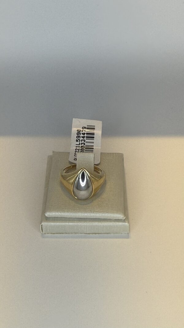 Anel Banhado a Ouro/Ródio Gota