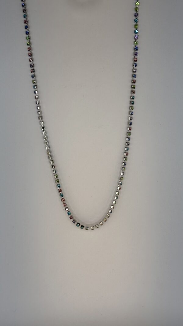 Colar em Banho de Ródio Pedrinhas Color