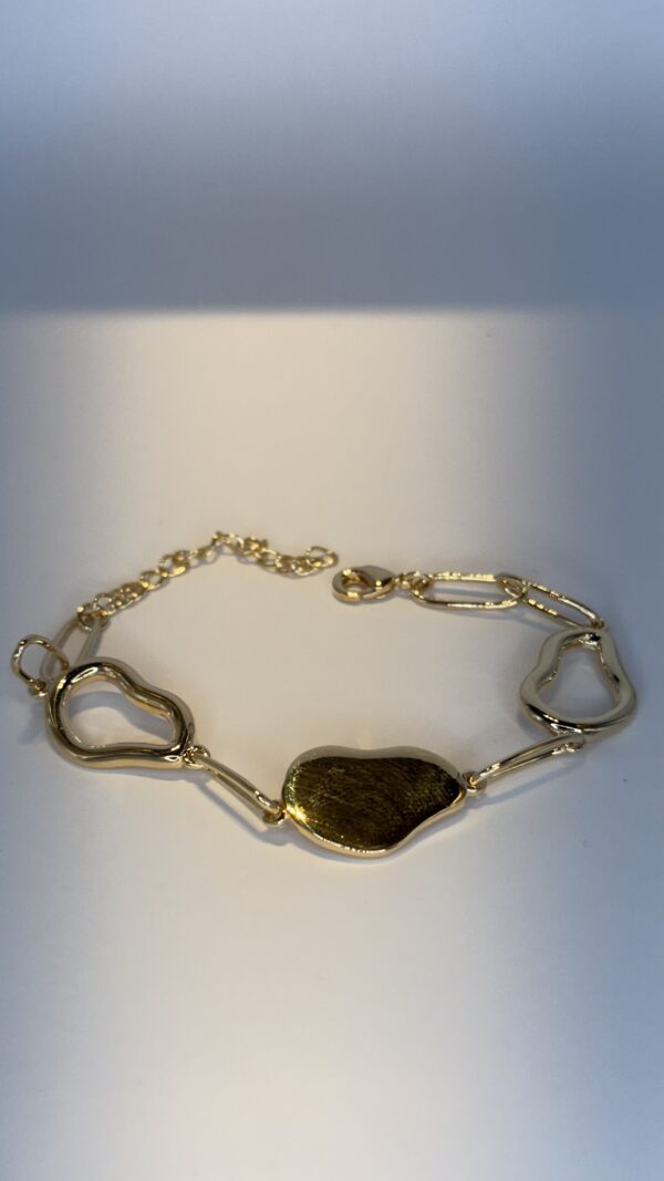 Pulseira  Banhada a Ouro Orgânica Elos