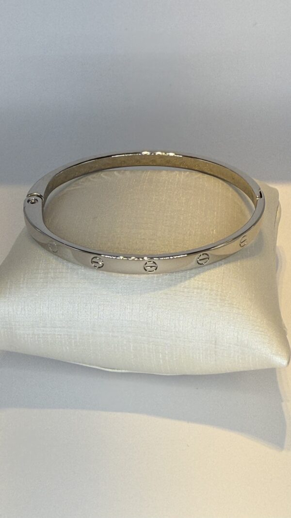 Pulseira Bracelete Banhada a Ródio Inspiração