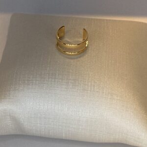 Brinco Fake Banhado  a Ouro  Argola Dupla