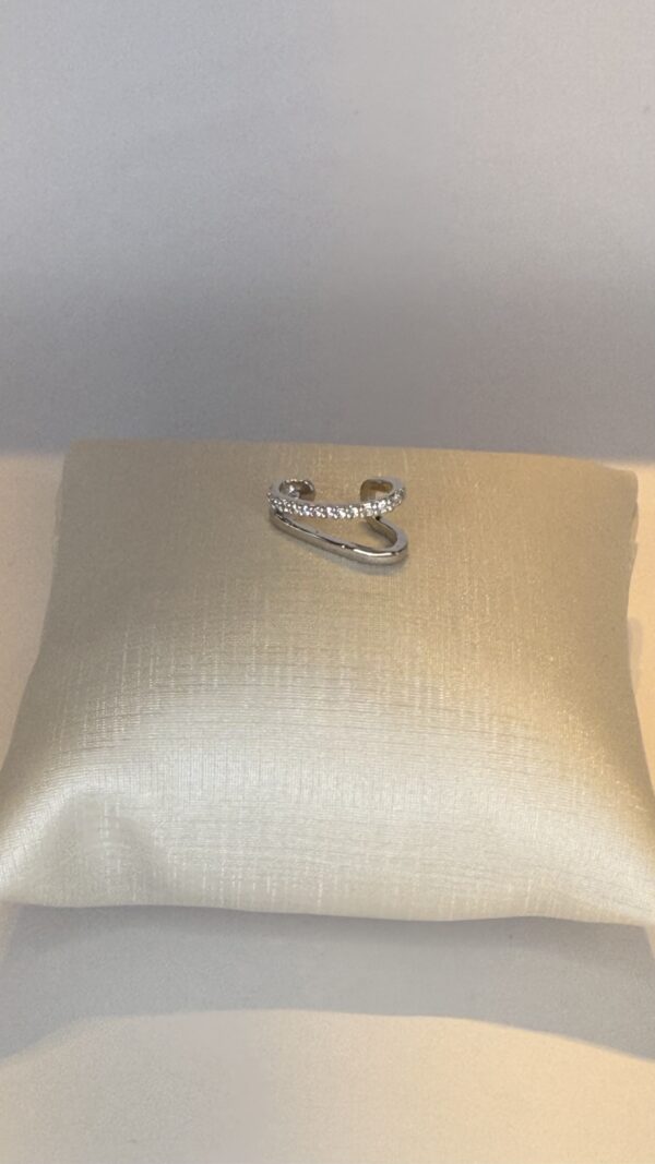 Brinco Fake  Banhado a Ródio com Zircônia