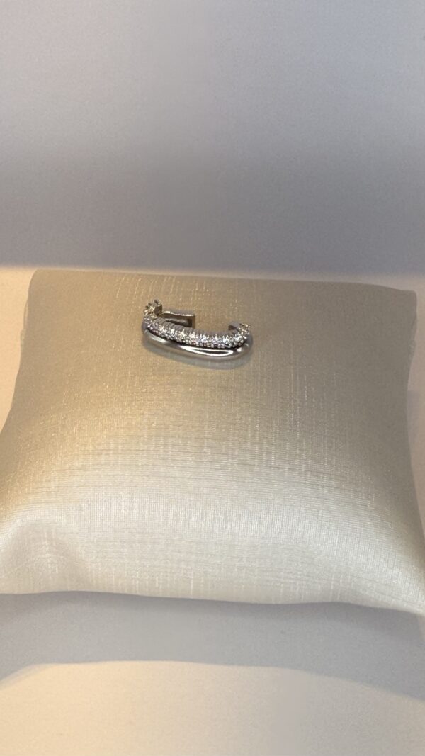 Brinco Fake  Banhado em Ródio com Zircônia