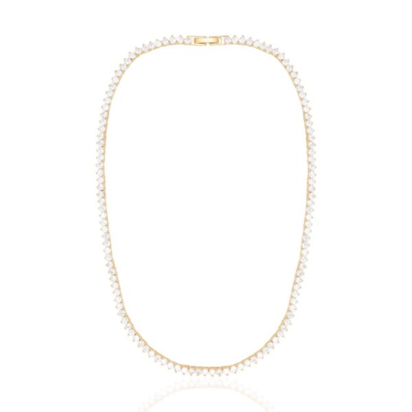 Colar Riviera 3 Pontas Dourada