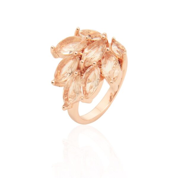 Anel Estilo Folha Rose