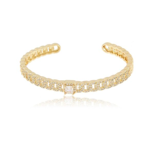 Bracelete Maia Banhado a Ouro 18k com Zircônias
