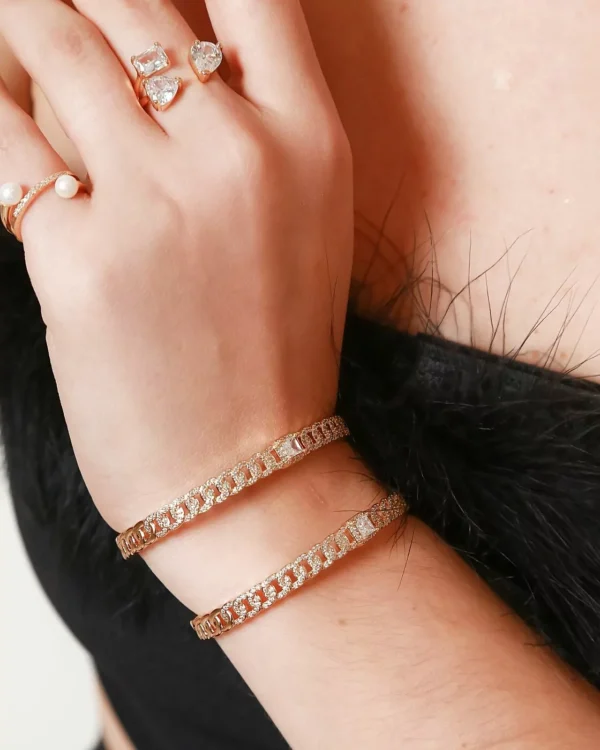 Bracelete Maia Banhado a Ouro 18k com Zircônias