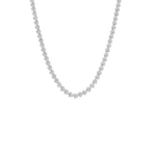 15349691915-510934001.jpg Colar Riviera Corações Cravejados Ródio Branco